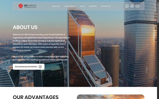 Создание портала для въездного туризма — BSI Group Incoming